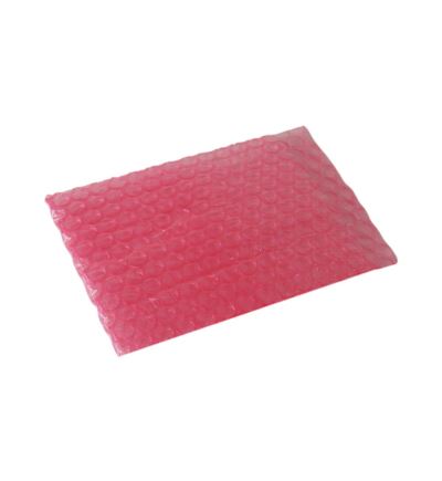 Sáček z 3vrstvé bublinkové fólie s lepicím páskem, délka 120 mm, výška 150 + 20 mm, červený