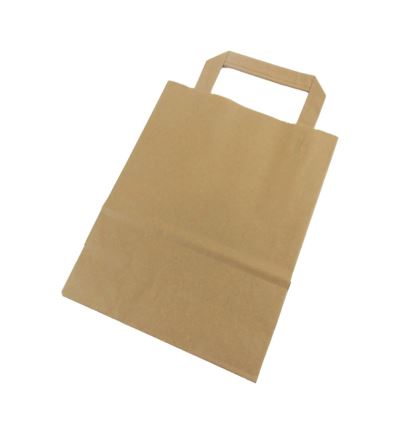 Papírová taška, 18x23+8,5cm, hnědá