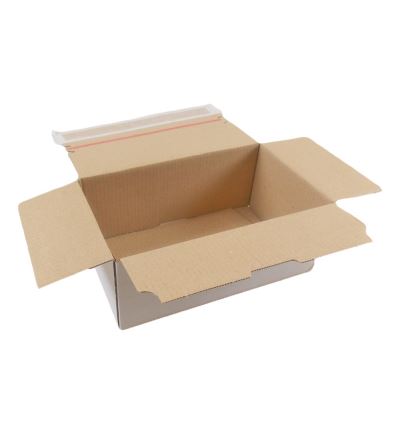 Kartonová krabice se samosvorným dnem, 3vrstvá, délka 234 mm, šířka 200 mm, výška 177 mm