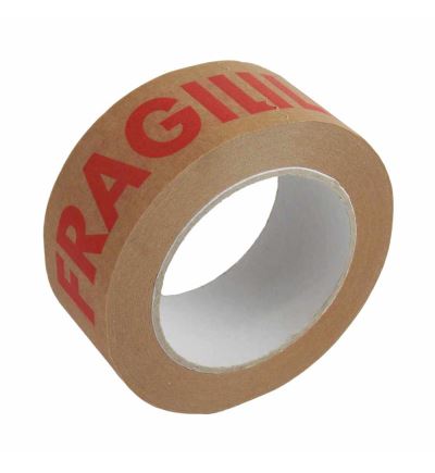 Lepicí páska papírová, FRAGILE, šíře 48 mm, návin 50 m