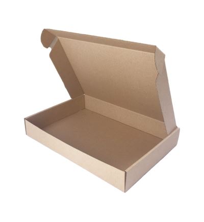 Poštovní kartonová krabice, 3vrstvá, délka 200 mm, šířka 120 mm, výška 46 mm, hnědá