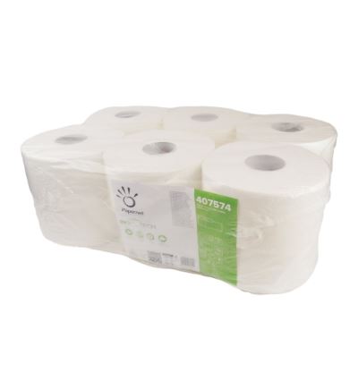 Toaletní papír Jumbo over, 2vrstvý, průměr role 19,5 cm, bílý, 12 ks