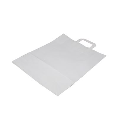 Papírová taška, 40,5x32+12 cm, bílá