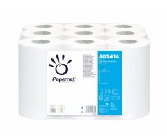 Papírové ručníky v roli mini na roli, 2vrstvé, šíře 20 cm, návin 50 m, bílé, 9 ks