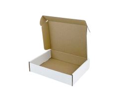 Poštovní kartonová krabice, 3vrstvá, délka 172 mm, šířka 132 mm, výška 40 mm, bílá