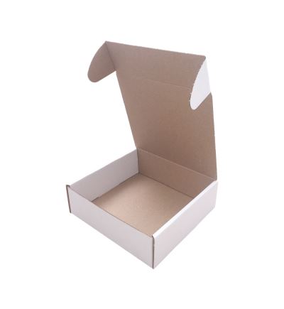 Poštovní kartonová krabice, 3vrstvá, délka 137 mm, šířka 90 mm, výška 34 mm, bílá