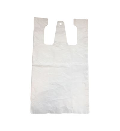 Mikrotenová taška, nosnost 3 kg, délka 40 cm, šířka 22 cm, záložka 12 cm, transparentní, 100 ks