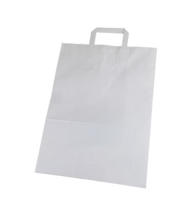 Papírová taška, 42x32+16cm, bílá
