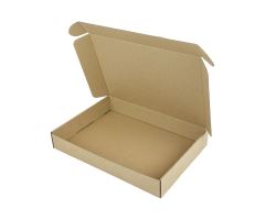 Poštovní kartonová krabice, 3vrstvá, délka 317 mm, šířka 222 mm, výška 50 mm, hnědá