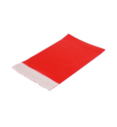 Plastová obálka šíře 450 mm, délka 550 mm, červená, 100 ks