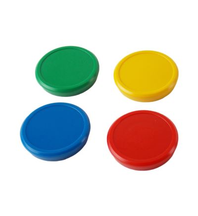Magnety barevné průměr 40 mm, 4 ks