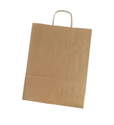 Papírová taška, 40,5x32+13cm, hnědá