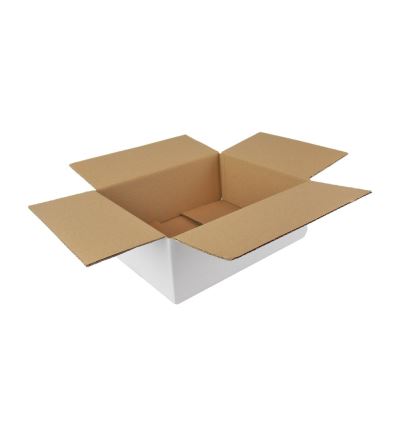 Kartonová krabice, 3vrstvá, délka 250 mm, šířka 200 mm, výška 100 mm, bílo-hnědá