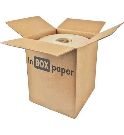 In BOX paper, papírová výplň, šíře 350 mm, návin 460 m, 90g/m2, v krabici