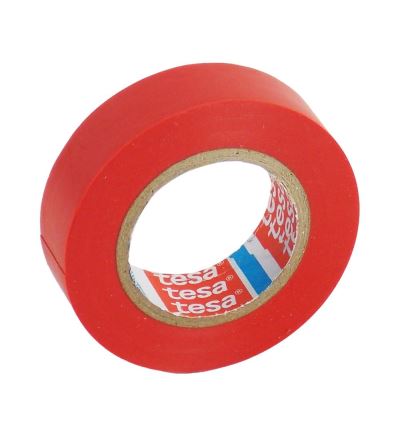 Elektroizolační páska Tesa, šíře 15 mm, návin 10 m, červená