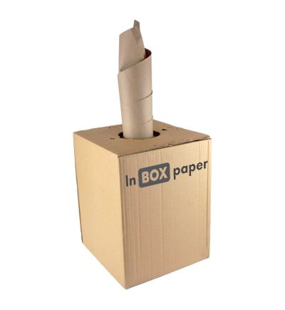 In BOX paper, papírová výplň, šíře 350 mm, návin 460 m, 90g/m2, v krabici s otvorem