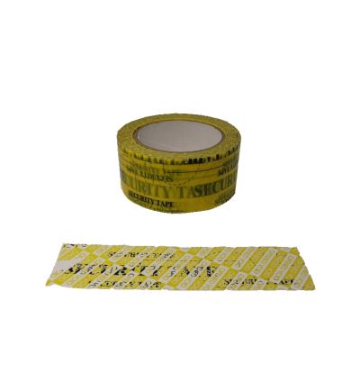 Bezpečnostní páska SK77, šíře 50 mm, návin 50 m, s tiskem SECURITY TAPE, s přenosem, žlutá