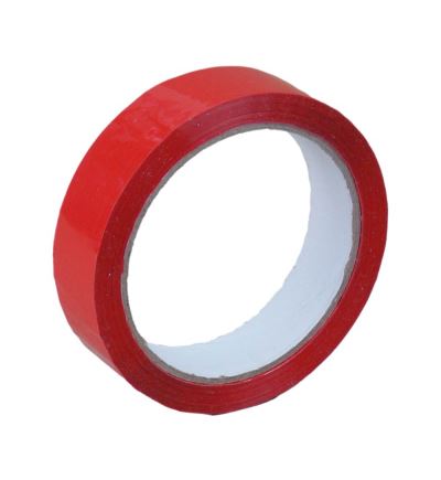 Lepicí páska, šíře 25 mm, návin 66 m, červená