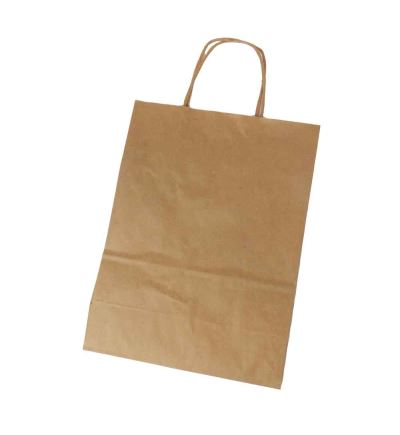 Papírová taška, 29,5x22+11cm, hnědá