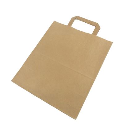 Papírová taška, 30x26+14cm, hnědá
