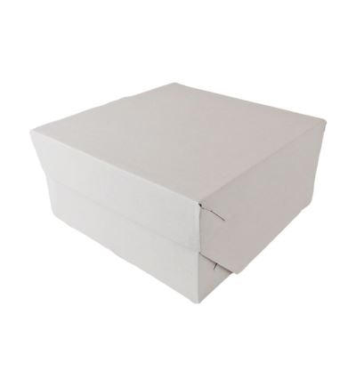 Dortová krabice, 3vrstvá, délka 200 mm, šíře 200 mm, výška 100 mm, bílá