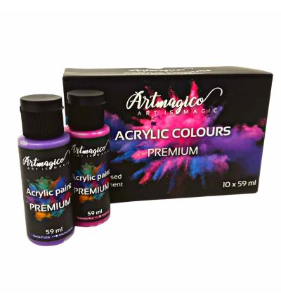 Akrylové barvy PREMIUM Artmagico 59 ml, 10ks/bal.