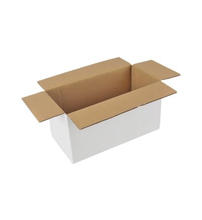 Kartonová krabice, 3vrstvá, délka 200 mm, šířka 100 mm, výška 100 mm, bílo-hnědá