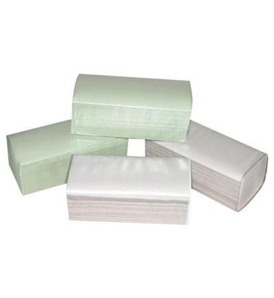Papírové ručníky Cliro, 1vrstvé, Zigzag, skládané, šedé