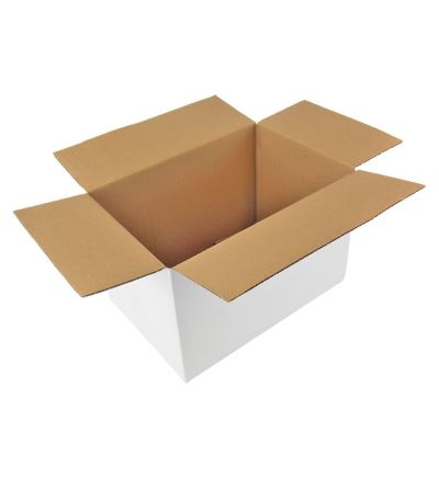 Kartonová krabice, 3vrstvá, délka 300 mm, šířka 200 mm, výška 200 mm, bílo-hnědá