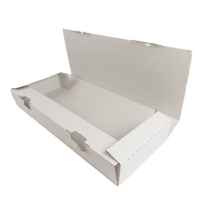 Zákusková krabice, 3vrstvá, délka 535 mm, šíře 206 mm, výška 75 mm, bílo-bílá