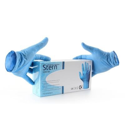 Pracovní ochranné rukavice STERN, nitrilové, velikost 7"