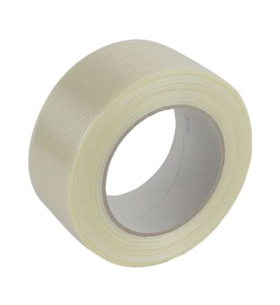 Lepicí páska šíře 50 mm, návin 50 m, s podélnými pruhy skelného vlákna, pevná