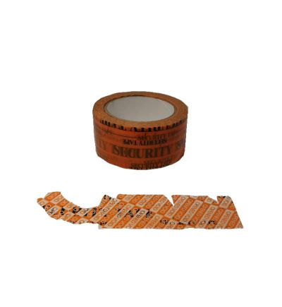 Bezpečnostní páska SK77, šíře 50 mm, návin 50 m, s tiskem SECURITY TAPE, s přenosem, oranžová
