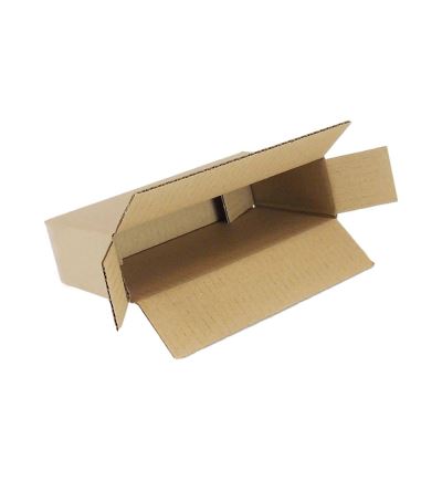 Poštovní kartonová krabice, 3vrstvá, délka 200 mm, šířka 50 mm, výška 100 mm, bílá