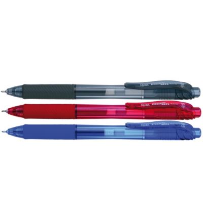 Gelové pero Pentel EnerGel X, šíře stopy 0,5 mm, červené